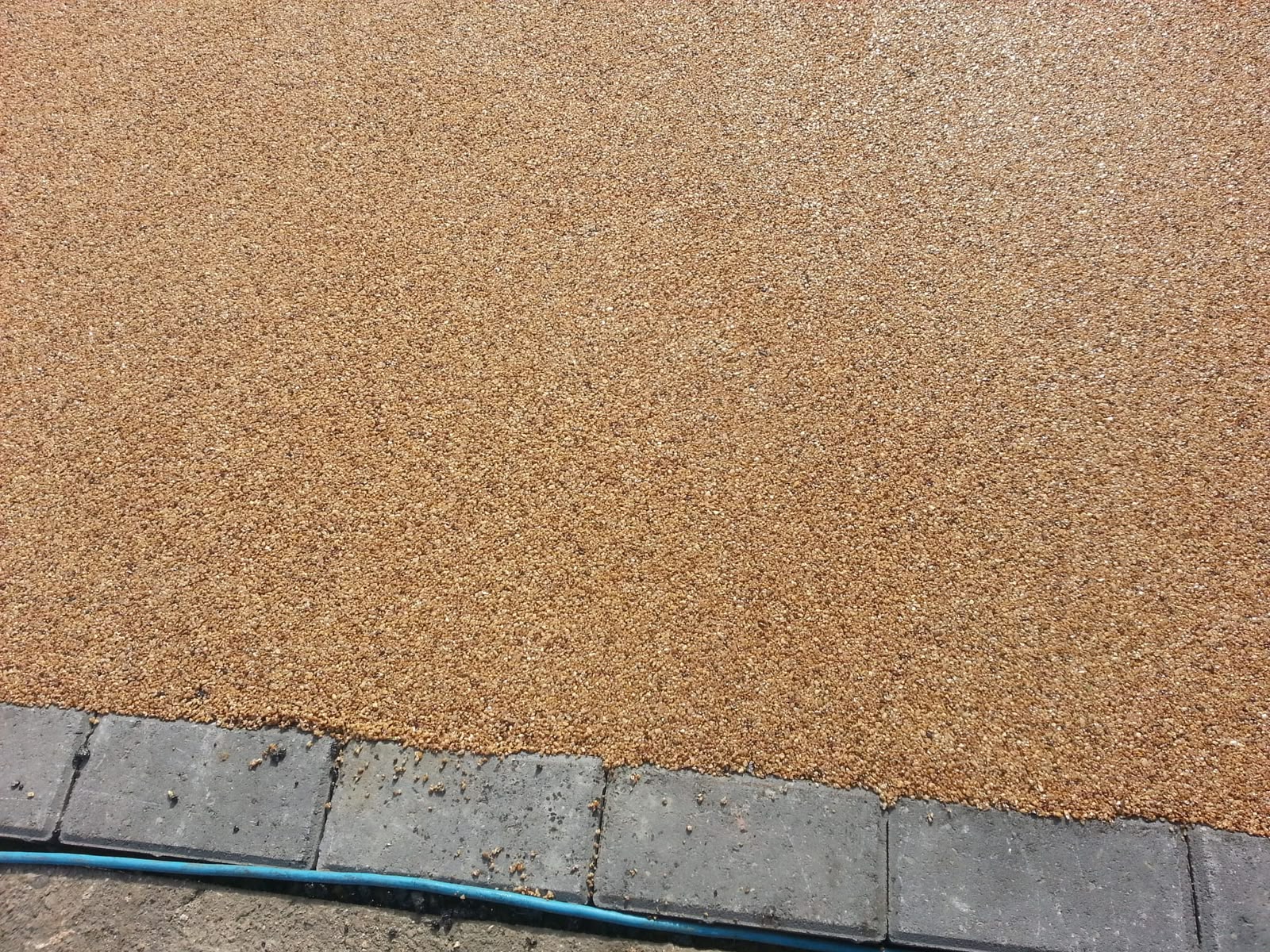 Close-up detail of a finished resin-bound driveway