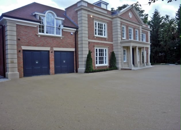 Grand block-paved driveway installation with detailed edging in North East England